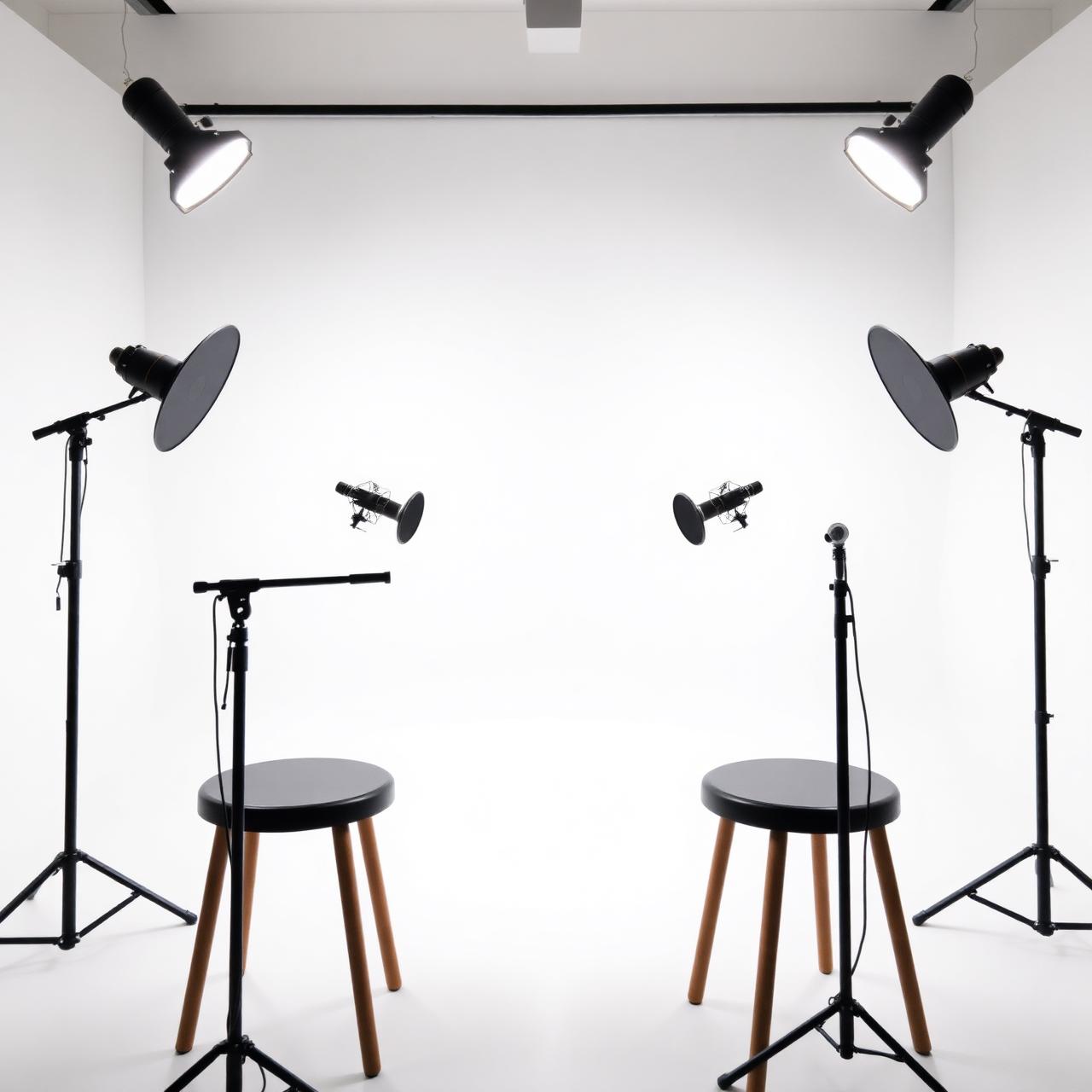 Podcast room set up for player and coach interviews